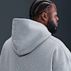 Hoodie de lã cardada com fecho completo Nike Solo Swoosh para homem