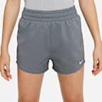 Shorts de entrenamiento de tejido Woven Dri-FIT de tiro alto para niña talla grande Nike One
