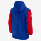 Chamarra Nike de la NFL con gorro de medio cierre para hombre Buffalo Bills Sideline Pre-Game Player