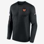 Washington Commanders Legend Small Logo Men's Nike Dri-FIT NFL Long-Sleeve T-Shirt - Black