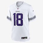 Jersey Nike de la NFL Game para hombre Justin Jefferson Minnesota Vikings - Blanco