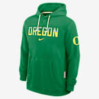 Oregon Sideline Standard Issue Men's Nike Dri-FIT College Pullover Hoodie - Apple Green