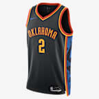 Shai Gilgeous-Alexander Oklahoma City Thunder 2024/25 City Edition Men's Nike Dri-FIT NBA Swingman Jersey - Black