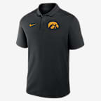 Iowa Primetime Victory Primary Logo Men's Nike Dri-FIT College Polo - Black