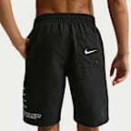 Shorts de playa o alberca con forro de ropa interior de 18 cm para niño talla grande Nike Swim Breaker