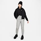 Sudadera con gorro de cierre completo para niñas talla grande Nike Sportswear Tech Fleece