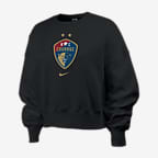 Sudadera de cuello redondo Nike de la NWSL para mujer North Carolina Courage Club Fleece - Negro