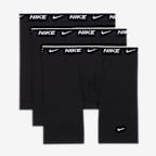 Nike Dri-FIT Essential Cotton Stretch Calzoncillos largos para hombre (paquete de 3)