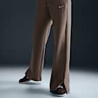 Pants de entrenamiento de tiro alto y piernas anchas para mujer Nike Sportswear Phoenix Fleece