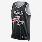 Jersey Nike de la NBA Swingman para hombre Gradey Dick Toronto Raptors City Edition - Negro