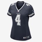 NFL Dallas Cowboys (Dak Prescott) Women's Game Football Jersey - Navy