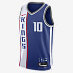 Jersey Nike Dri-FIT Swingman de la NBA para hombre Domantas Sabonis Sacramento Kings City Edition 2023/24 - Azul enérgico