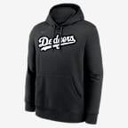 Los Angeles Dodgers Club Men's Nike MLB Pullover Hoodie - Black