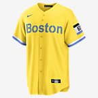 Trevor Story Boston Red Sox City Connect Men's Nike Dri-FIT ADV MLB Limited Jersey - Gold