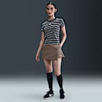 ナイキ スポーツウェア チル ニット ウィメンズ スリム ストライプド Tシャツ