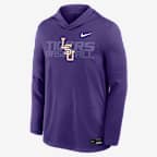 LSU Dugout Men's Nike Dri-FIT College Long-Sleeve Hooded Top - Purple