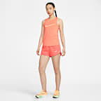 กางเกงวิ่งขาสั้นเอวปานกลางมีซับในผู้หญิง Dri-FIT Nike Tempo