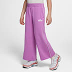 Nike Essentials Little Kids' French Terry Wide Leg Pants - Rush Fuchsia