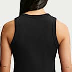 Playera de tirantes de tela de canalé ajustada para mujer Nike Sportswear