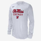 Ole Miss Men's Nike College Long-Sleeve T-Shirt - White