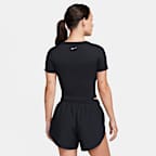 Nike One Fitted Women's Dri-FIT Short-Sleeve Cropped Top