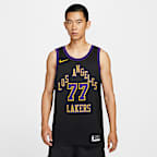 Los Angeles Lakers City Edition Nike Dri-FIT NBA Swingman-drakt til herre - Svart