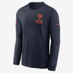 Chicago Bears Sideline Team Issue Men's Nike Dri-FIT NFL Long-Sleeve T-Shirt