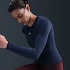 Langærmet Nike One Fitted Dri-FIT-trøje til kvinder