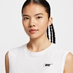 ナイキ スポーツウェア クラブ ウィメンズ スリーブレス クロップド Tシャツ