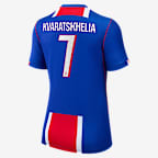 Khvicha Kvaratskhelia Paris Saint-Germain 2026/27 Stadium Home Women's Nike Dri-FIT Soccer Jersey - Blue