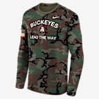 Ohio State 2025 Military Appreciation Legend Men's Nike Dri-FIT College Long-Sleeve T-Shirt