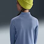 Nike Girls' Dri-FIT Long-Sleeve 1/4-Zip Top
