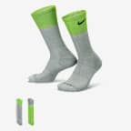 Nike Everyday Plus Cushioned Crew Socks (2 Pairs) - Multi-Color