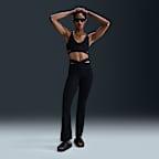 Nike Zenvy Rib Women's Gentle-Support High-Waisted Flared Leggings