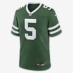 Jersey de fútbol americano Nike de la NFL Game para hombre Garrett Wilson New York Jets - Verde