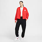 나이키 스포츠웨어 피닉스 플리스 여성 오버 오버사이즈 그래픽 가디건