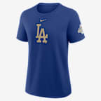 Los Angeles Dodgers 2025 World Series Champion Gold Series Logo Women's Nike MLB T-Shirt - Rush Blue