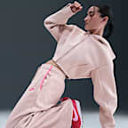 나이키 스포츠웨어 클럽 플리스 여성 미드라이즈 와이드 레그 코지 팬츠