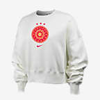 Sudadera de cuello redondo Nike de la NWSL para mujer Portland Thorns FC Phoenix Fleece - Vela