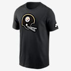 Pittsburgh Steelers Rewind Logo Essential Men's Nike NFL T-Shirt - Black