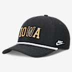 Iowa Legacy Basketball Rope Rise Men's Nike College Adjustable Hat - Black
