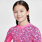 Traje de baño de una pieza de manga larga para niña talla grande Nike Swim