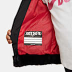 Giacca in ecopelliccia con Swoosh Nike – Bimbo/a