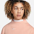 Nike Sportswear Phoenix Fleece Women's Over-Oversized Mock-Neck 3/4-Sleeve Sweatshirt