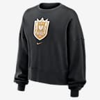 Sudadera de cuello redondo Nike de la NWSL para mujer Seattle Reign Phoenix Fleece - Negro