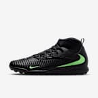 Nike Phantom 6 High Club Turf Football Boot - Black/Black/Illusion Green