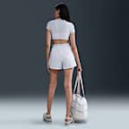 Playera de manga corta de tela de minicanalé ajustada cropped para mujer Nike Sportswear Chill Knit