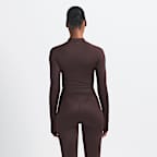 Playera de manga larga con medio cierre para mujer NikeSKIMS Shine