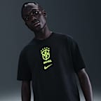 เสื้อยืดฟุตบอลผู้รักษาประตูทีมบราซิลพรีเมียมผู้ชาย Nike