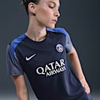 Paris Saint-Germain Strike Women's Nike Dri-FIT Football Short-Sleeve Top